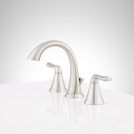 Signature Hardware 447901 Chrome Provincetown 1.2 GPM Widespread Bathroom Faucet with Pop-Up ...