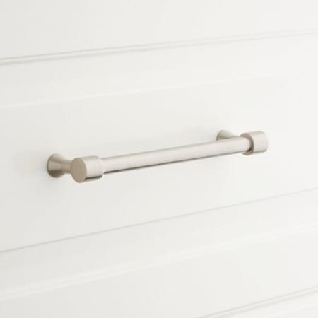 A large image of the Signature Hardware 945977-6 Satin Nickel