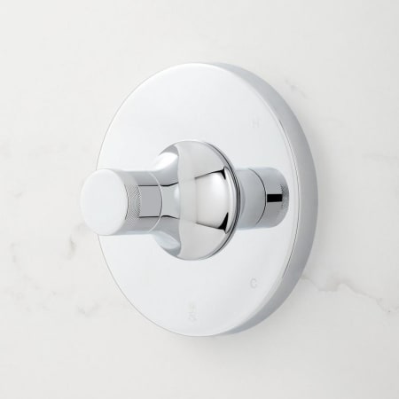 A large image of the Signature Hardware SHLZPBKNOB Chrome