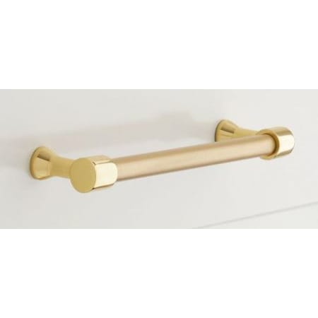 A large image of the Signature Hardware 945977-8 Polished Brass / Satin Brass