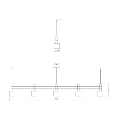 A large image of the Sonneman 1785-CYL Line Drawing