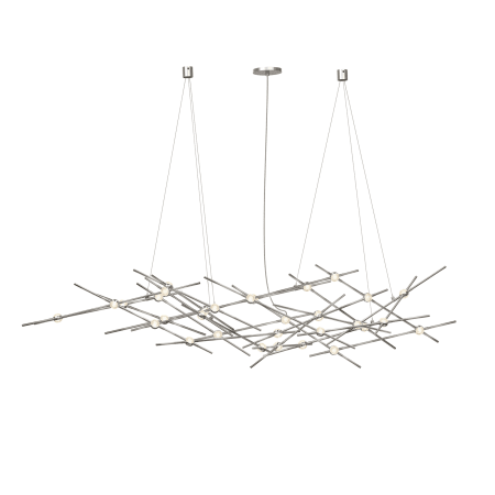 A large image of the Sonneman 2155 Satin Nickel / Clear Faceted