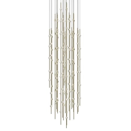 A large image of the Sonneman 2164C-J20 Satin Brass / Clear