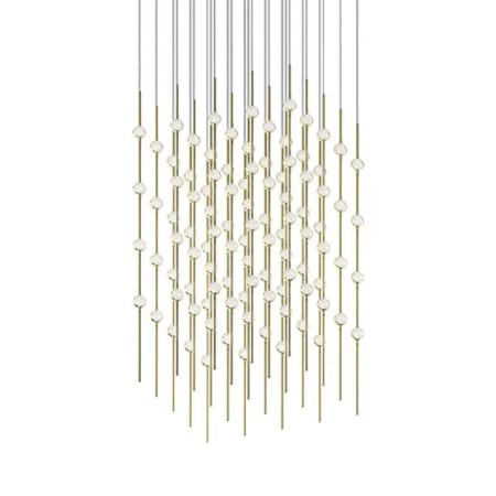 A large image of the Sonneman 2168C-J20 Satin Brass / Clear