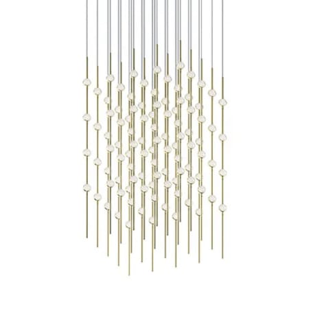A large image of the Sonneman 2168C-J20 Satin Brass / Clear