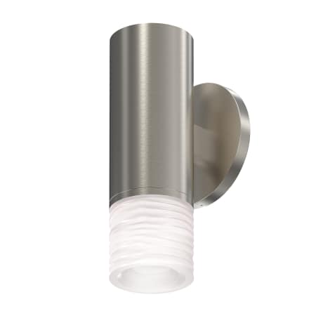 A large image of the Sonneman 3052.13-25 Satin Nickel / Etched Ribbon Glass