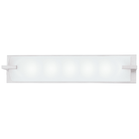 Sonneman 3795 13 Satin Nickel Edge 30 Wide 5 Light Bathroom Vanity Light Lightingshowplace Com