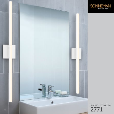 A large image of the Sonneman 2770 Sonneman Stix 2771 32" Bath Bar Pictured