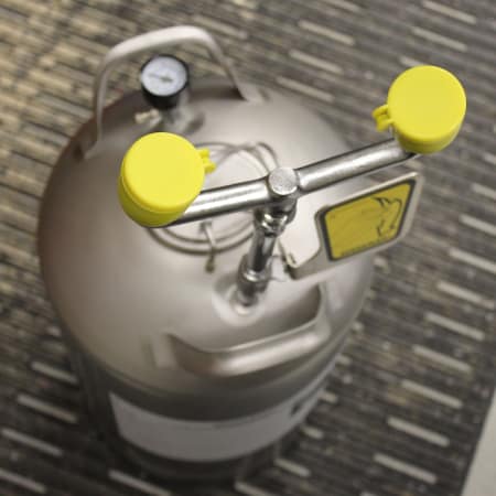 A large image of the Speakman SE-590 Speakman-SE-590-Top Down View of Eye Wash