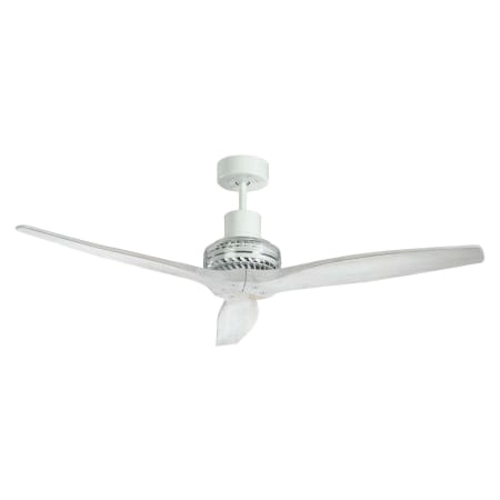 Star Fans 855458007251 Bleached White, Propeller Blade Ceiling Fan With Light