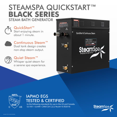 A large image of the SteamSpa BKT450-A Alternate Image