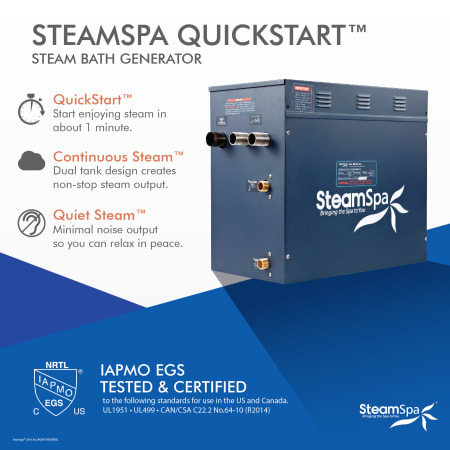 A large image of the SteamSpa RYT1050 Alternate View