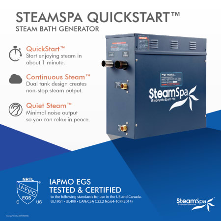 A large image of the SteamSpa RYT750 Alternate View