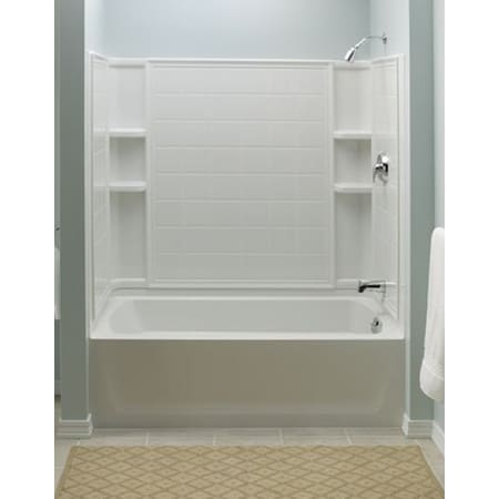 74 Tile Bath Shower With Access Panel, Sterling Ensemble 60 X 32 White Tub With Surround