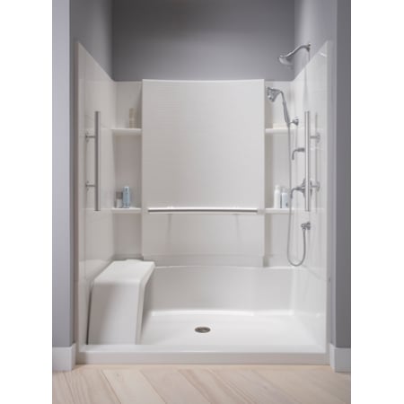 A large image of the Sterling 72290103 Seated Shower with Grab bars