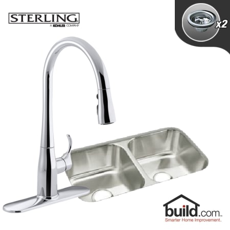 A large image of the Sterling 11444/K-596 Polished Chrome Faucet