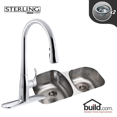 A large image of the Sterling 11723/K-596 Polished Chrome Faucet