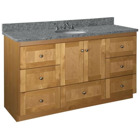 A large image of the Strasser Shaker-60-7-Vanity Natural Alder