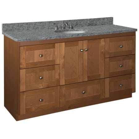 A large image of the Strasser Shaker-60-7-Vanity Medium Alder