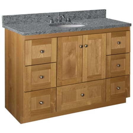 A large image of the Strasser Shaker-48-7-Vanity Natural Alder