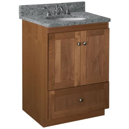 A large image of the Strasser Shaker-24-1-Vanity Medium Alder