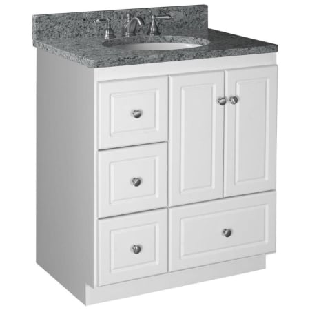 A large image of the Strasser Ultraline-30-4-Vanity-Left Satin White