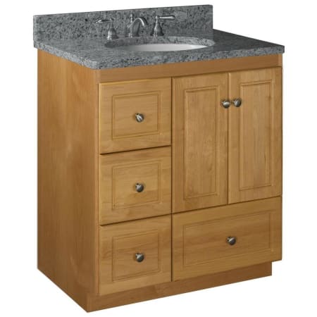 A large image of the Strasser Ultraline-30-4-Vanity-Left Natural Alder