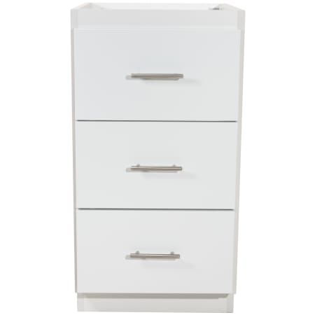 A large image of the Strasser Slab-18-3-Cabinet Satin White