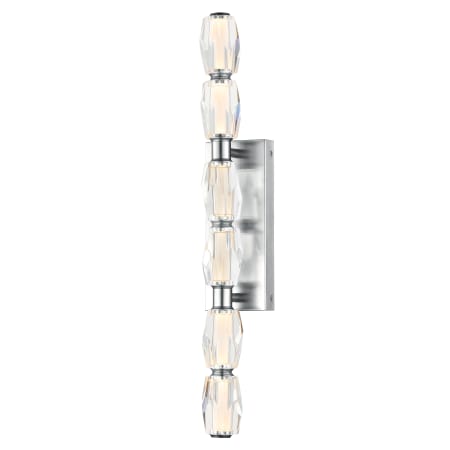 A large image of the Studio M SM24865 Polished Chrome / Beveled Crystal