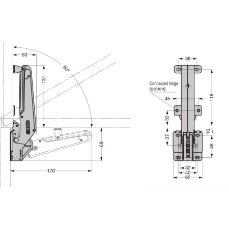 A large image of the Sugatsune ARN-2-H-S Alternate Image