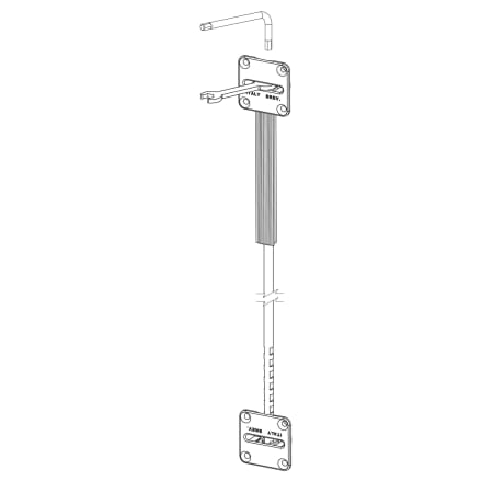 A large image of the Sugatsune DSR213-2330-25 Nickel