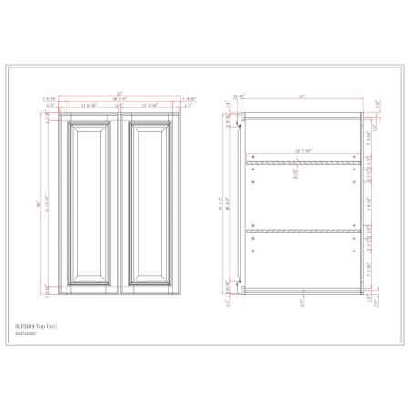 A large image of the Sunny Wood SLP2436T-A Dimensions