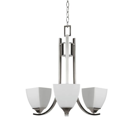 Sunset Lighting F19003-80 Bright Satin Nickel Starling 3 Light 20-1/2