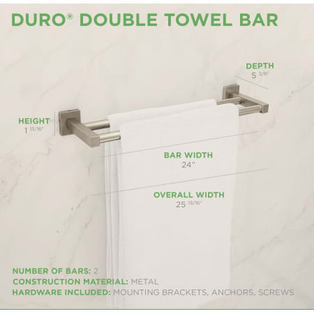 A large image of the Symmons 363DTB-24 Duro Towel Bar Brushed