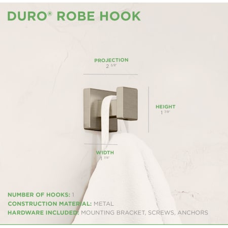 A large image of the Symmons 363RH Duro Robe Hook Brushed