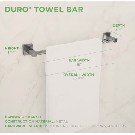 A large image of the Symmons 363TB-18 Duro Towel Bar Dimensions