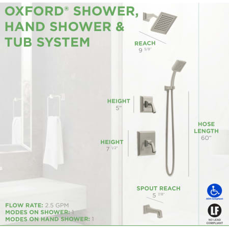 A large image of the Symmons 4206 Oxford Shower System Brushed