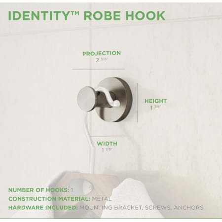 A large image of the Symmons 673RH Identity Robe Hook Brushed