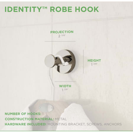 A large image of the Symmons 673RH Identity Robe Hook Dimensions
