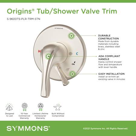 A large image of the Symmons S-9600TS-PLR-TRM Alternate Image