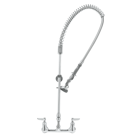 T And S Brass B 2278 Chrome Wall Mounted Pre Rinse Faucet With