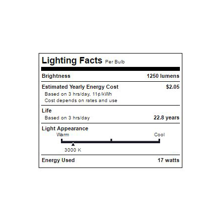 A large image of the TCP LED17P38D30KNFL TCP LED17P38D30KNFL