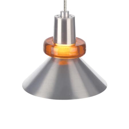 A large image of the Tech Lighting 700MPWKSAS Satin Nickel with Amber Disc