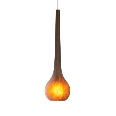 A large image of the Tech Lighting 700KLSAVA Amber with Satin Nickel finish