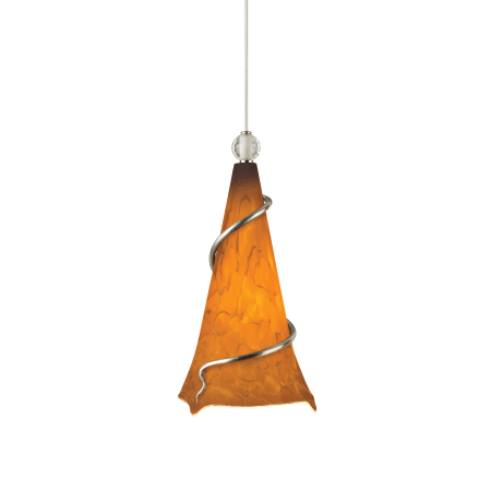 A large image of the Tech Lighting 700TDOVPANN Amber with Antique Bronze finish