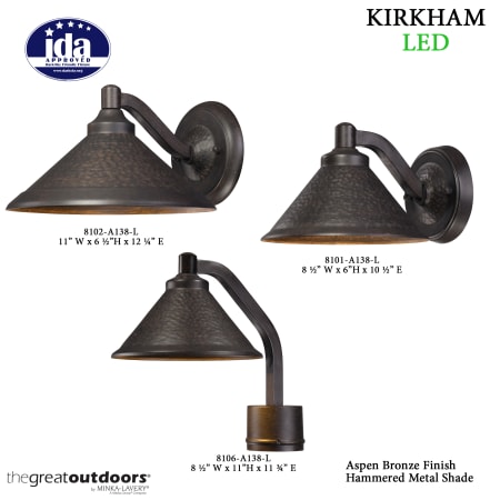 A large image of the The Great Outdoors 8106-A138-L  Kirkham LED Collection
