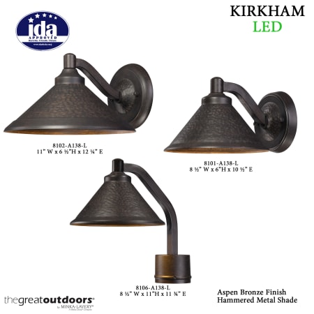 A large image of the The Great Outdoors 8101-A138-L Kirkham LED Collection