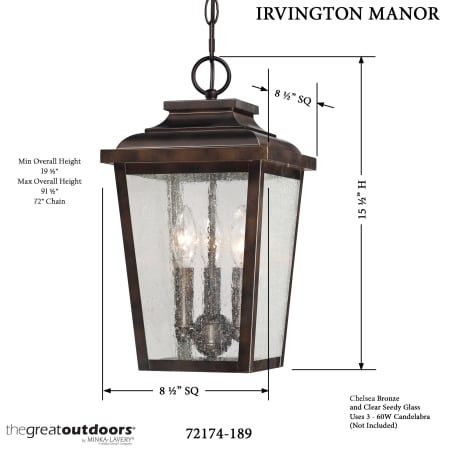 A large image of the The Great Outdoors 72174-189 Dimensions