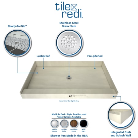 A large image of the Tile Redi P3660C-PVC Alternate Image