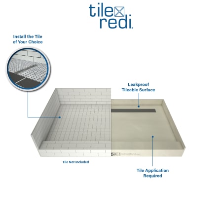 A large image of the Tile Redi RT3060R-PVC-TBN Alternate Image